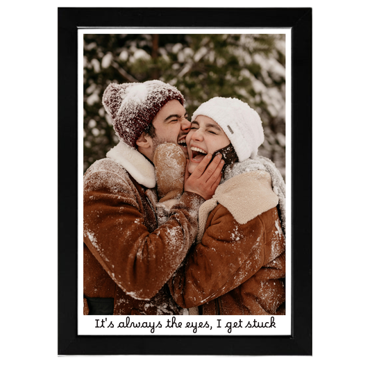 1 Photo with text - Custom Photo Frame – Portrait
