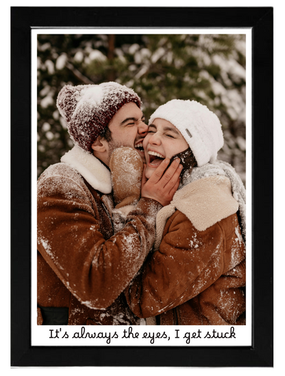 1 Photo with text - Custom Photo Frame – Portrait