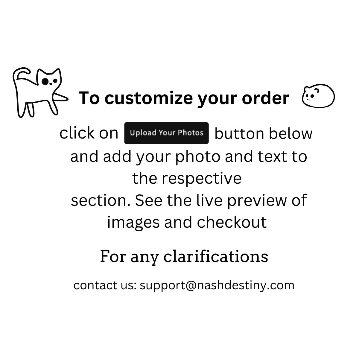 6 Photo + Text - Custom Collage Frame – Portrait
