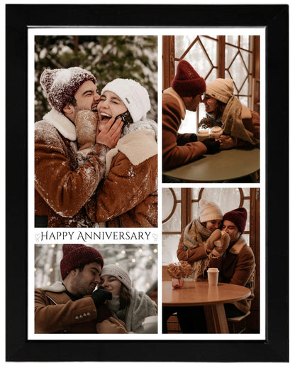 4 Photo + Text - Custom Collage Frame – Portrait